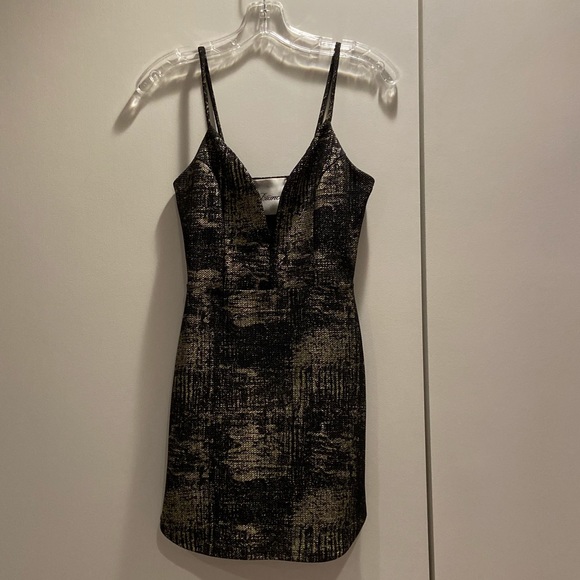 Tobi Bianca Cosmic Dust Black & Gold BodyCon Mini Dress - Picture 4 of 8